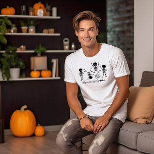 Halloween-Skelett geht zum Groove Funn T-Shirt