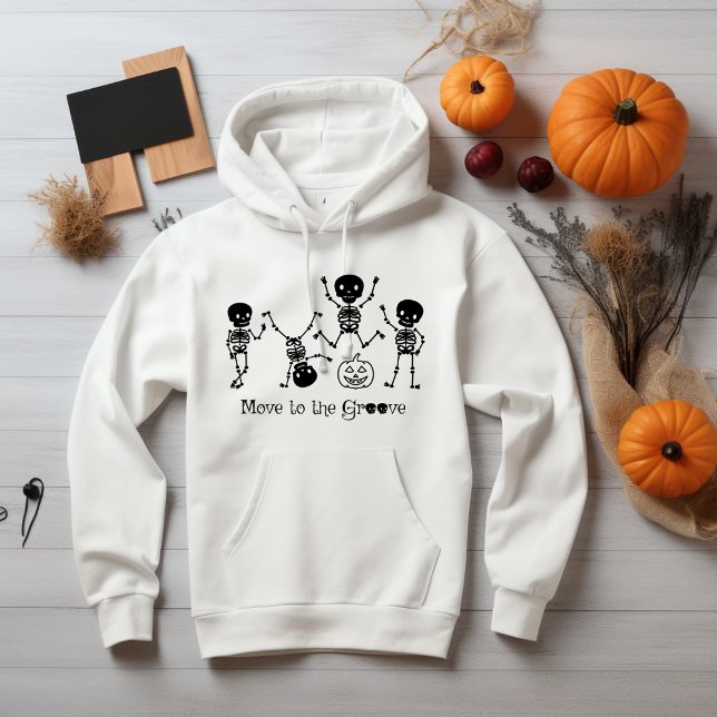 Halloween-Skelett geht zum Groove Hoodie (Von Creator hochgeladen)