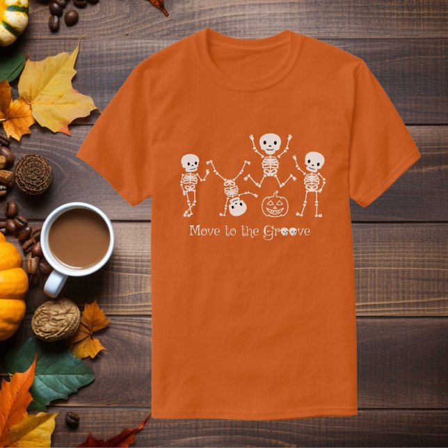 Halloween-Skelett geht zum Groove T-Shirt (Von Creator hochgeladen)