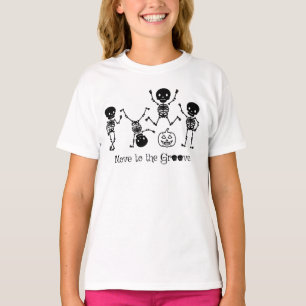 Halloween-Skelett geht zum Groove T-Shirt