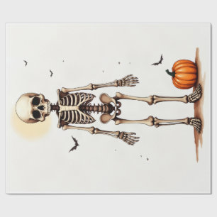 Halloween-Skelett-Geschenkpapier Geschenkpapier