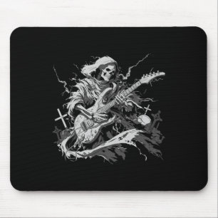 Halloween Skelett Gitarrenrock und Roll Nd Mousepad