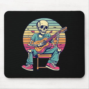 Halloween Skelett Gitarrenrock und Roll Nd Mousepad