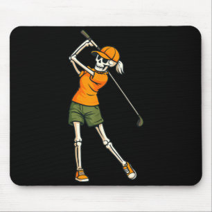 Halloween Skelett Golf Kostüm Frauen Gruselig Mousepad