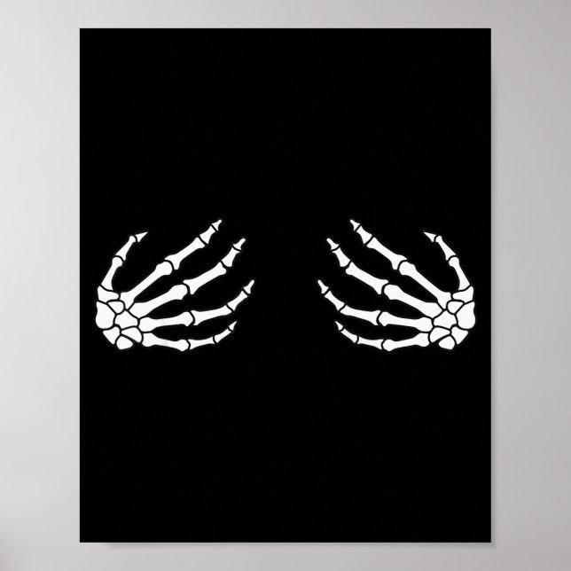 Halloween Skelett-Hand für Frauen  Poster (Vorne)