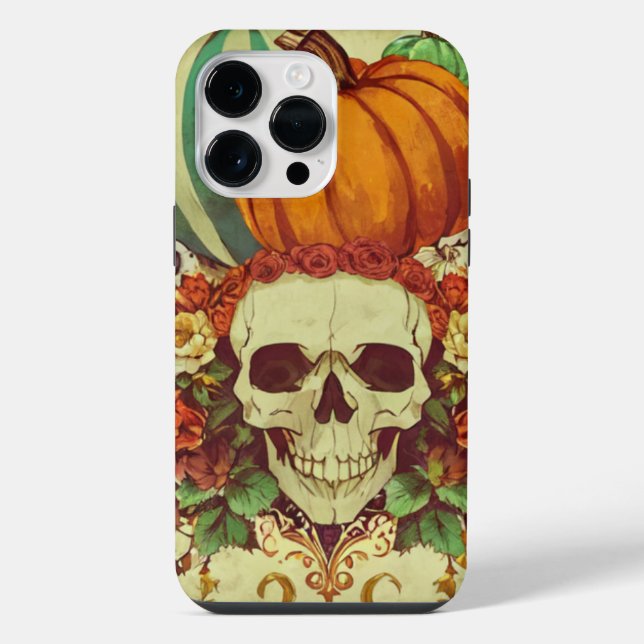 Halloween/Skelett/Herbst/Kürbis iPhone/iPad-Gehäus iPhone 14 Pro Max Hülle (Rückseite)