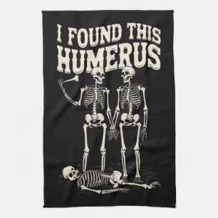 Halloween-Skelett Ich fand Humerus lustiges Kostüm Geschirrtuch