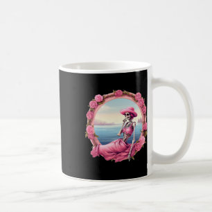 Halloween Skelett im Oktober tragen wir rosa mit b Kaffeetasse