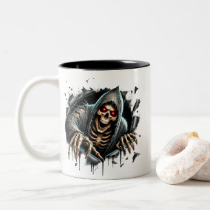 Halloween-Skelett-Kaffeetasse Zweifarbige Tasse