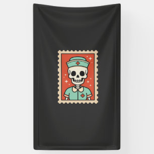 Halloween-Skelett-Krankenschwester-Stempel-Design_ Banner