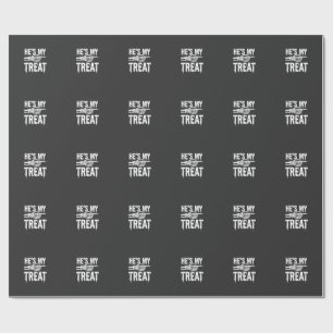 Halloween-Skelett-Leckerei-Typografie-Design Geschenkpapier