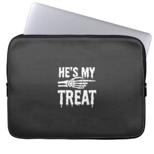 Halloween-Skelett-Leckerei-Typografie-Design Laptopschutzhülle