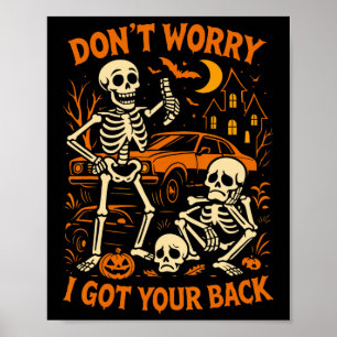 Halloween-Skelett Lustig Poster