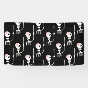 Halloween-Skelett mit Schwert Banner