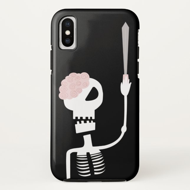 Halloween-Skelett mit Schwert Case-Mate iPhone Hülle (Rückseite)