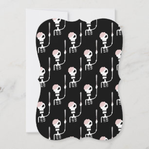 Halloween-Skelett mit Schwert Karte