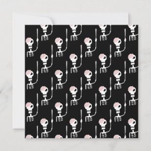 Halloween-Skelett mit Schwert Karte