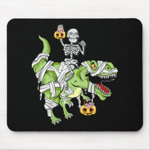 Halloween Skelett Mumie Dinosaurier T Rex Spaß Hal Mousepad