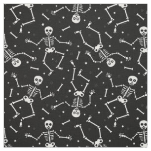 Halloween-Skelett-Muster Stoff