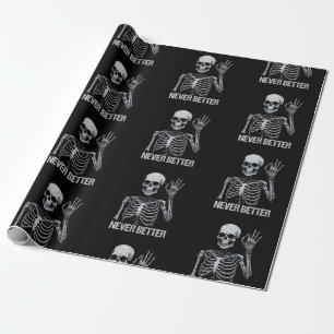 Halloween Skelett - Nie besser Geschenkpapier