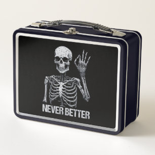 Halloween Skelett - Nie besser Metall Brotdose
