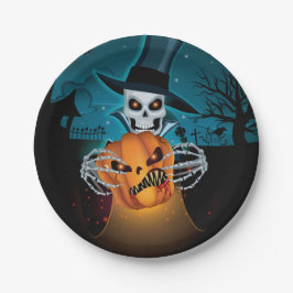 Halloween-Skelett Pappteller