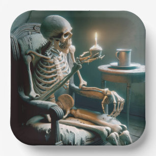 Halloween-Skelett Pappteller