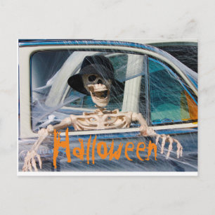 Halloween-Skelett Postkarte