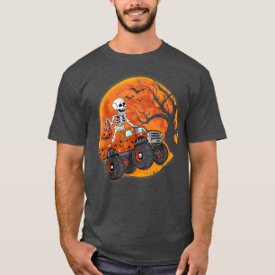 Halloween Skelett Reitmonster Truck Kleinkind Bo T-Shirt