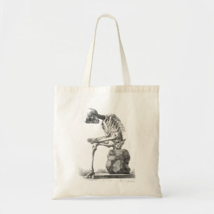 Halloween Skelett Sitting Anatomie Tragetasche