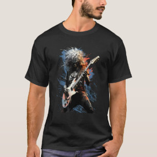 Halloween-Skelett spielt Gitarre - Rock And Roll T-Shirt
