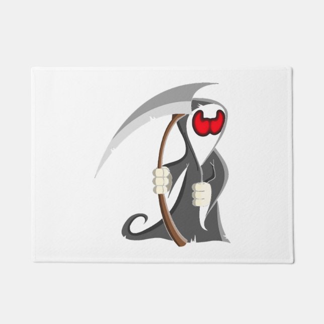 Halloween Skelett Tod Fußmatte (Vorderseite)