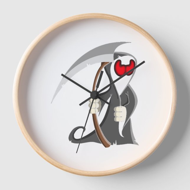 Halloween Skelett Tod Uhr (Vorderseite)