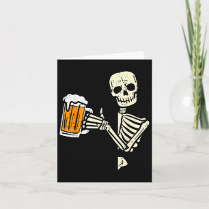 Halloween-Skelett-Vater Lustiges Faules Totenkopf- Karte