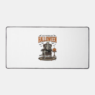 Halloween-Skelett wartet einfach Funny Vintage_1 Schreibtischunterlage