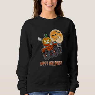 Halloween-Skelett-Zombie fährt auf Monstertruck-Va Sweatshirt