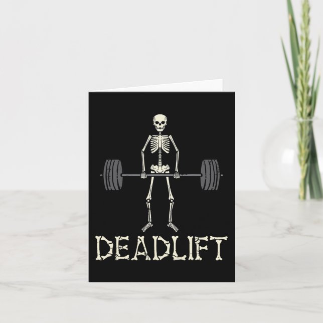 Halloween Skelettband Gym Workout Kostüm ich Karte (Vorderseite)