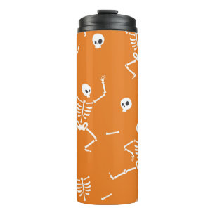 Halloween Skelette Fun Nahtloses Muster Thermosbecher