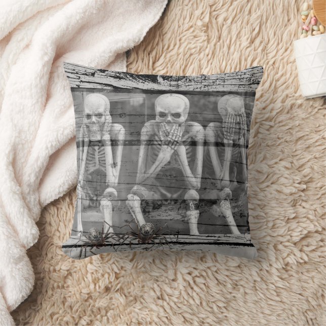 Halloween-Skelette Kissen (Decke)