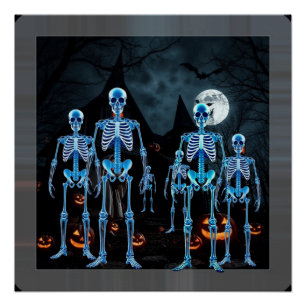 HALLOWEEN SKELETTE POSTER