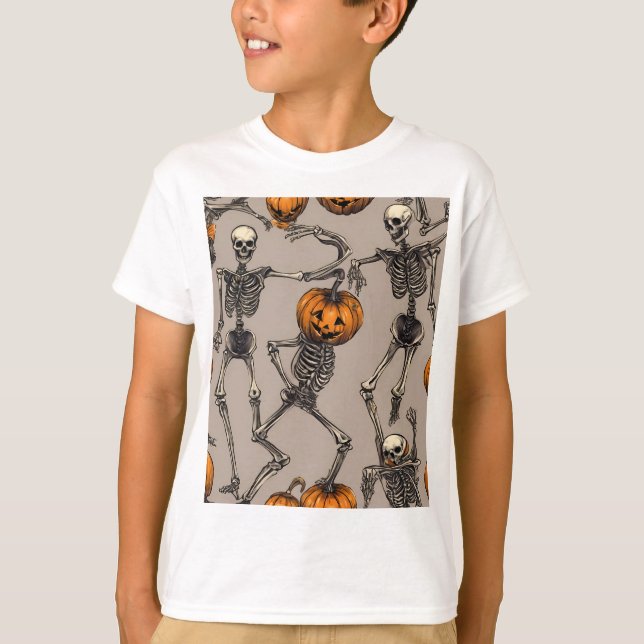 Halloween-Skelette T-Shirt (Vorderseite)