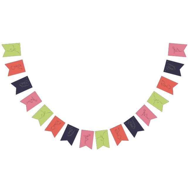 Halloween-Skelette tanzen Wimpelkette (Alle)