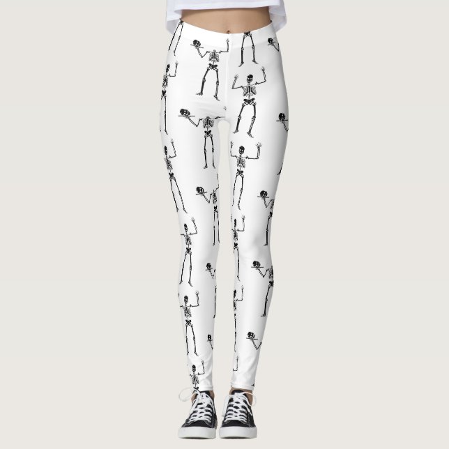 Halloween Skelette, Trick oder Treat, Boo Leggings (Vorderseite)