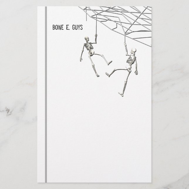 Halloween Skelette und Web Briefpapier (Vorderseite)