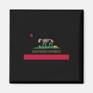 Halloween Skeletter Bär California Ca State Flag F Magnet