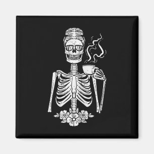 Halloween Skelettkaffee Funny Costume Mama Frauen Magnet