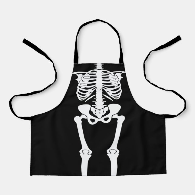 Halloween Skelettknochen für Kinder Allround-Print Schürze (Vorderseite)
