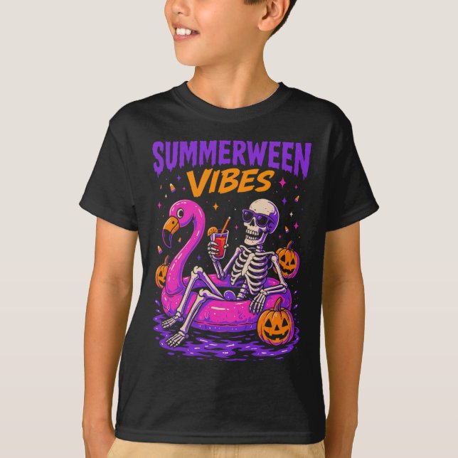 Halloween Skelettkostüm T-Shirt (Vorderseite)
