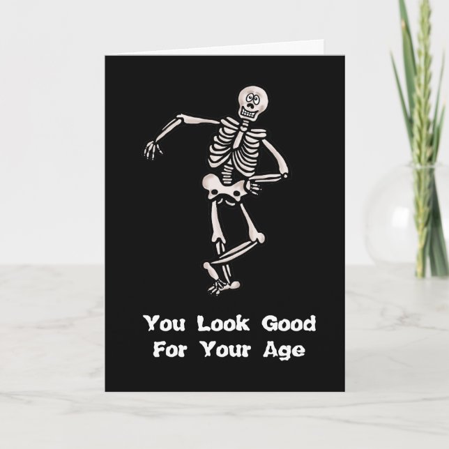 Halloween Skeletts Grußkarte Karte (Vorderseite)