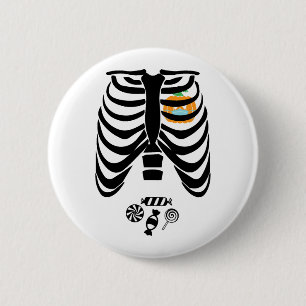 Halloween Skelton T - Shirt Funny Halloween-Gesche Button